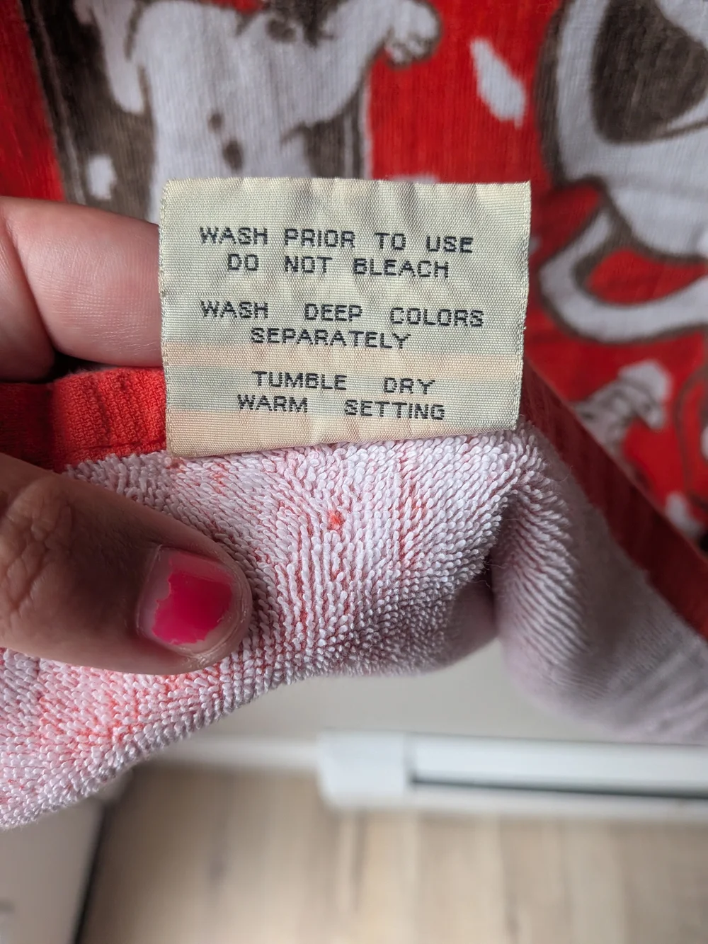 Disney Red & White 101 Dalmatians Cotton Face Towel